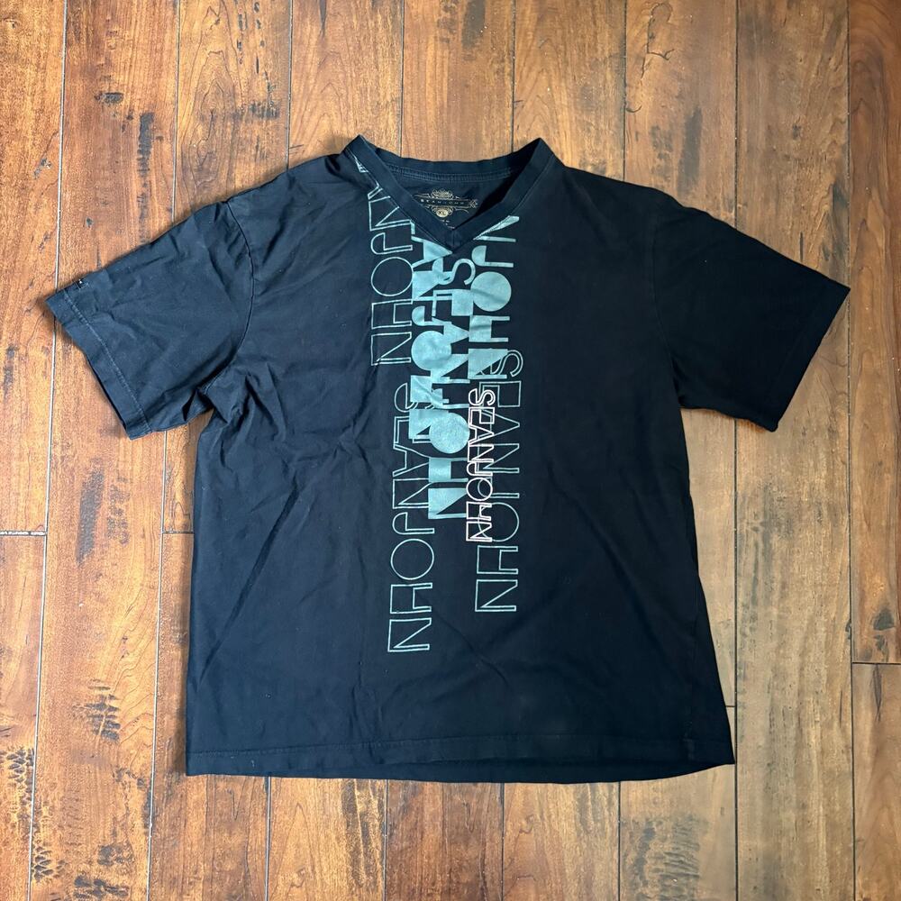 Y2K Skater Sean John Graphic T Shirt Mens XL Black 2000s Grunge Streetwear